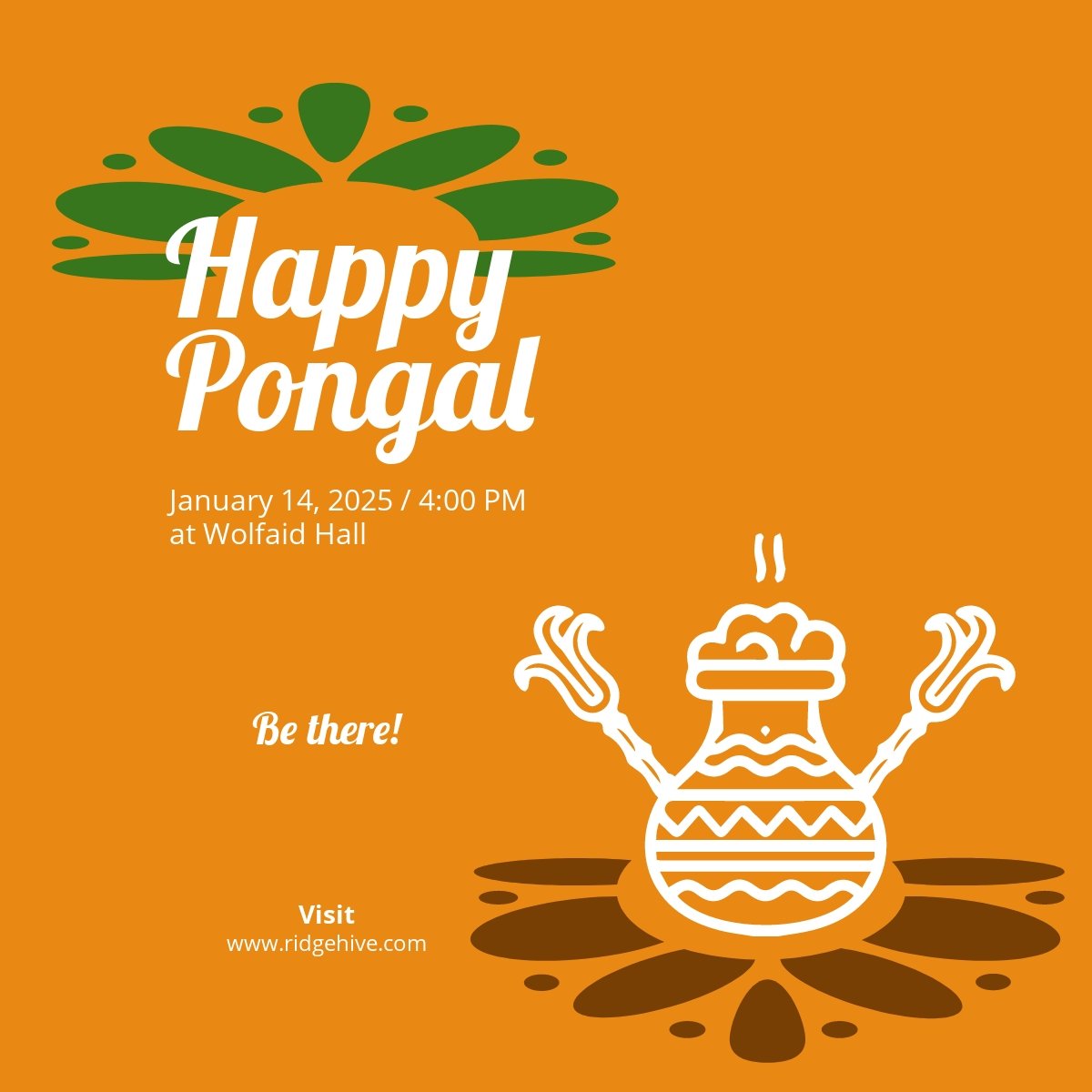 Pongal Festival Linkedin Post Template