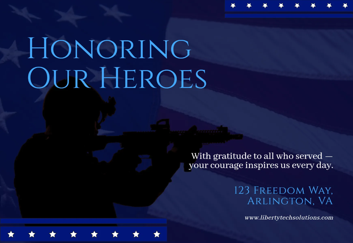 Free Veterans' Day Template to Edit Online