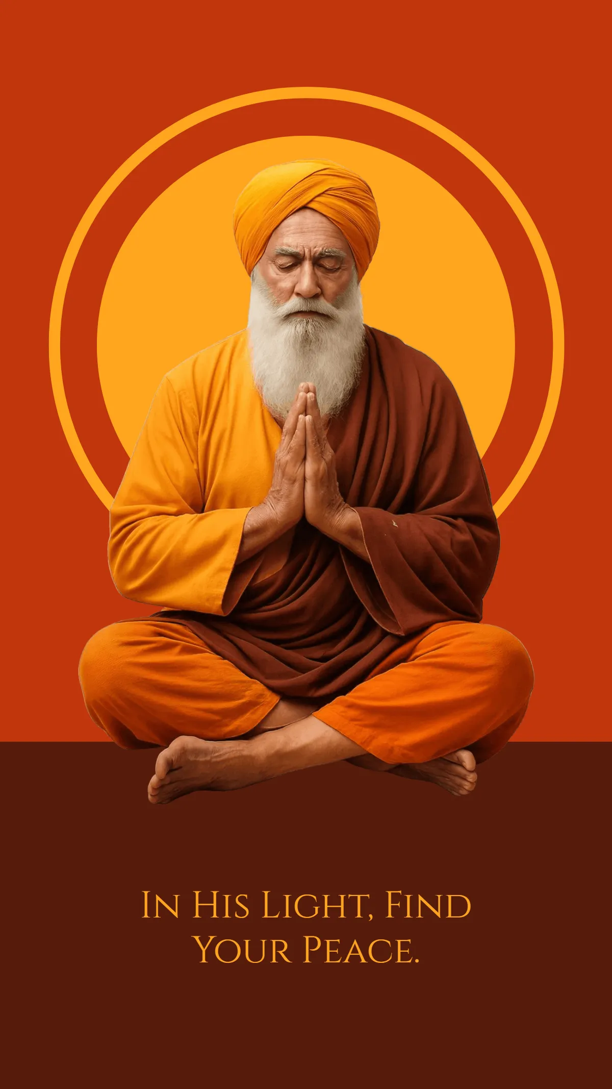 Free Peaceful Guru Nanak Dev Wallpaper Template to Edit Online