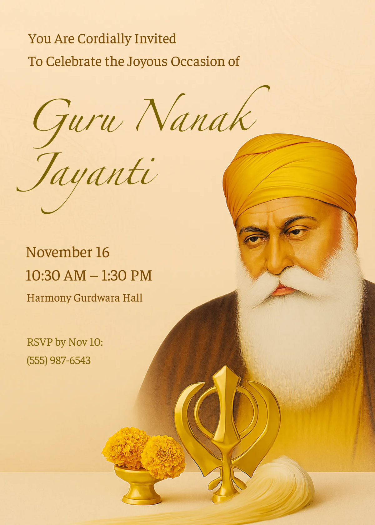 Free Elegant Sikh Festival Invitation Template to Edit Online Free Elegant Sikh Festival Invitation Template to Edit Online