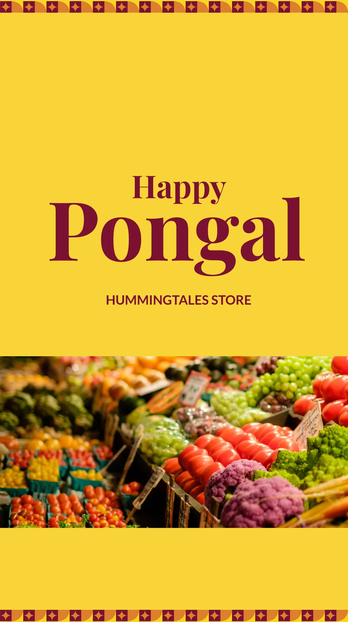 Free Pongal Celebration Instagram Story Template to Edit Online