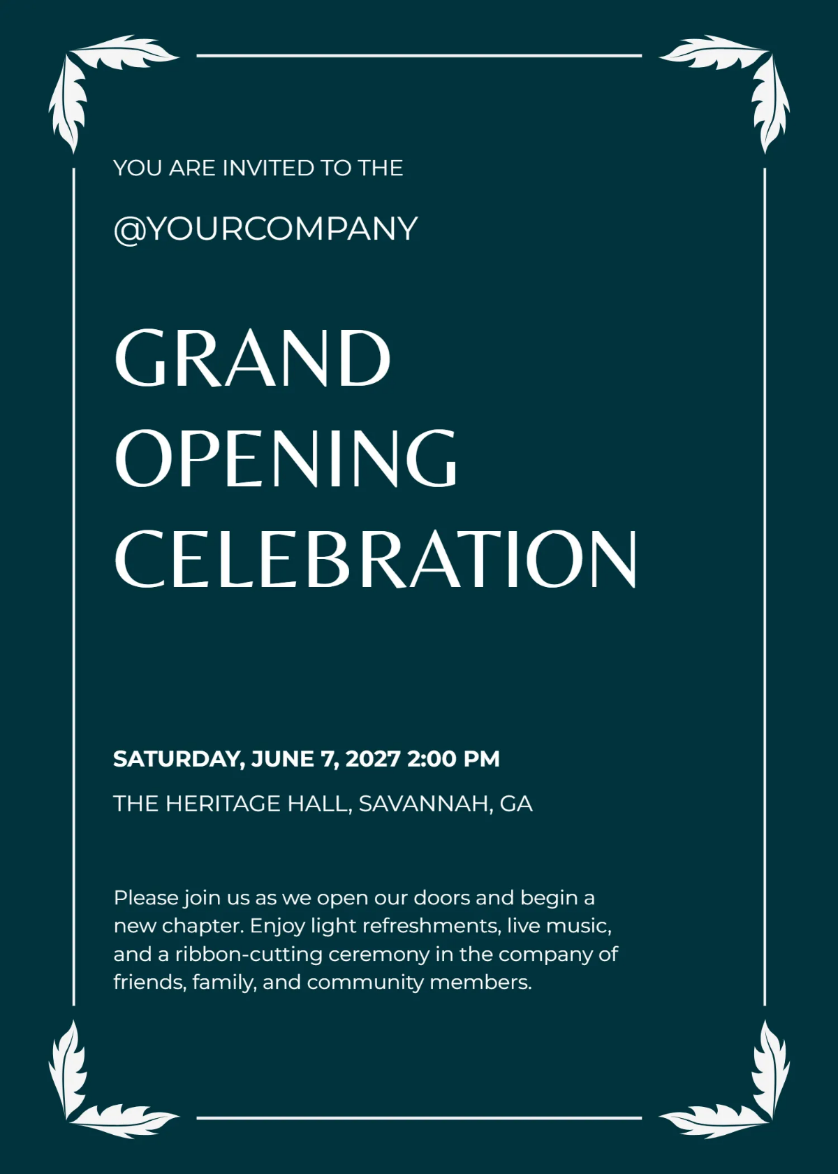 Free Classic Grand Opening Invitation Template to Edit Online Free Classic Grand Opening Invitation Template to Edit Online