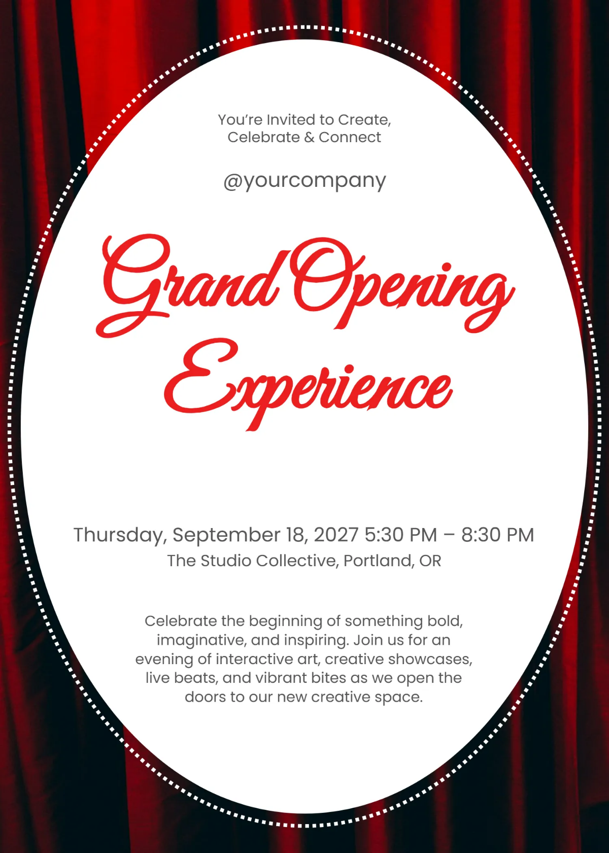 Free Creative Grand Opening Invitation Template