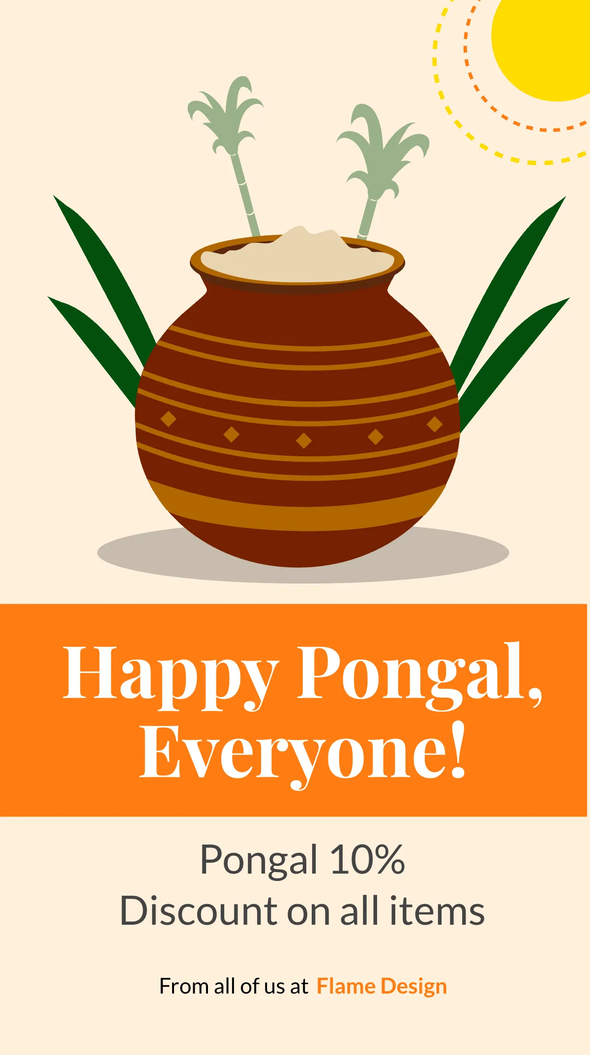 Free Happy Pongal Instagram Story Template to Edit Online