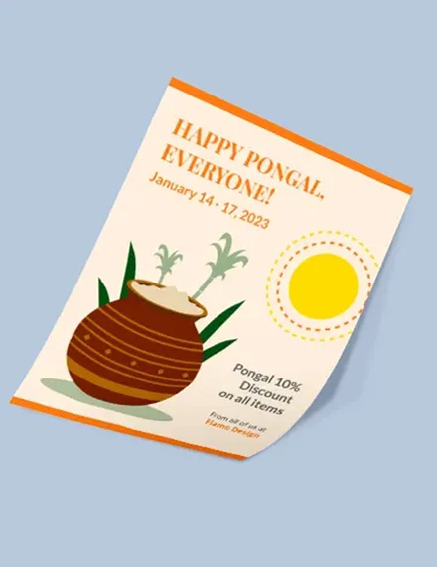 Happy Pongal Flyer Template