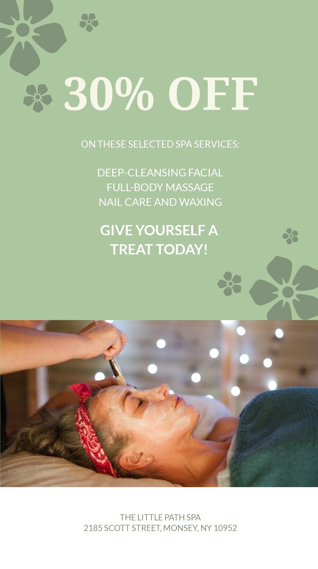 Free Spa Center Whatsapp Post Template in Illustrator, PSD, PNG