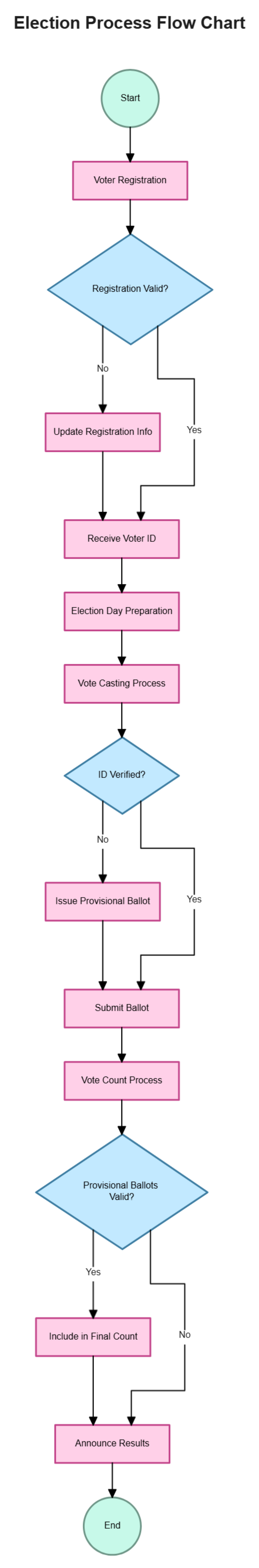 Free Election Process Flow Chart to Edit Online