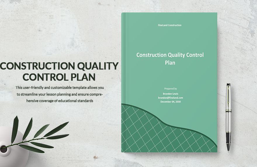 Sample Construction Quality Control Plan Template