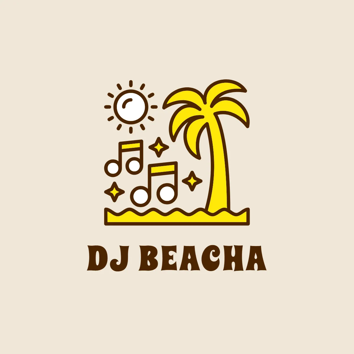 Free Beach DJ Logo Template to Edit Online