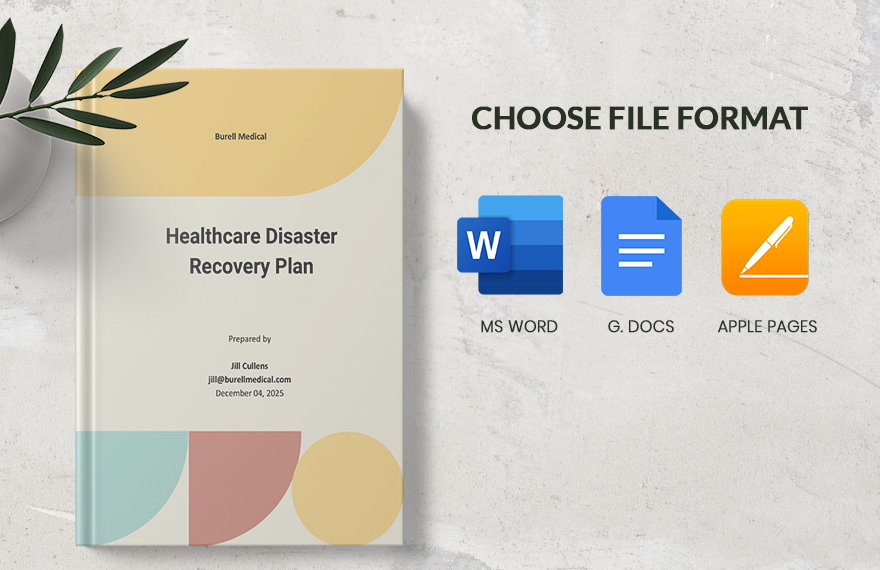 Healthcare Disaster Recovery Plan Template