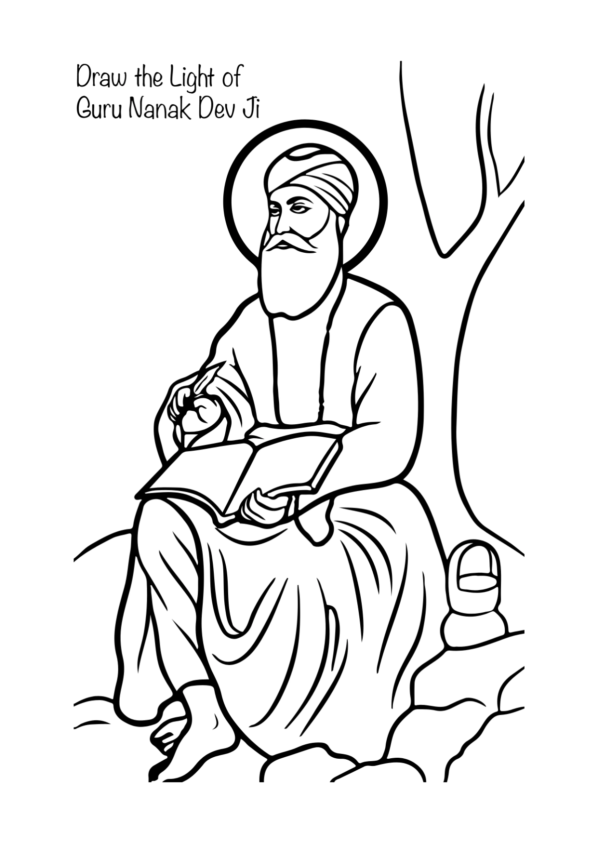 Free Kids Guru Nanak Drawing Template to Edit Online Free Kids Guru Nanak Drawing Template to Edit Online