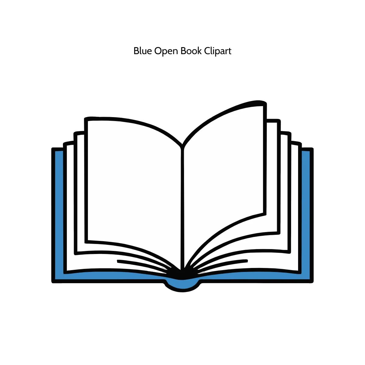 Free Blue Open Book Vector Clipart (PNG, SVG) to Edit Online
