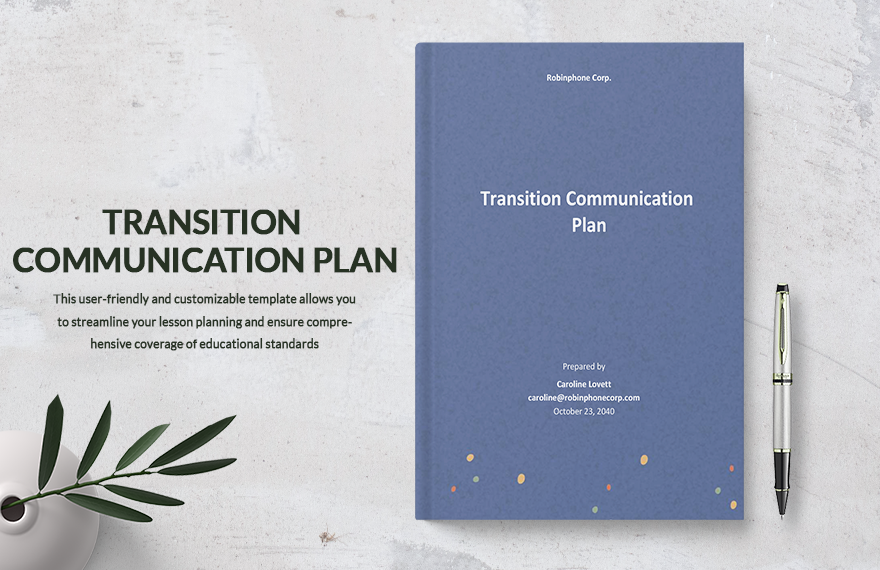 Transition Communication Plan Template in Word, Google Docs, PDF, Apple Pages