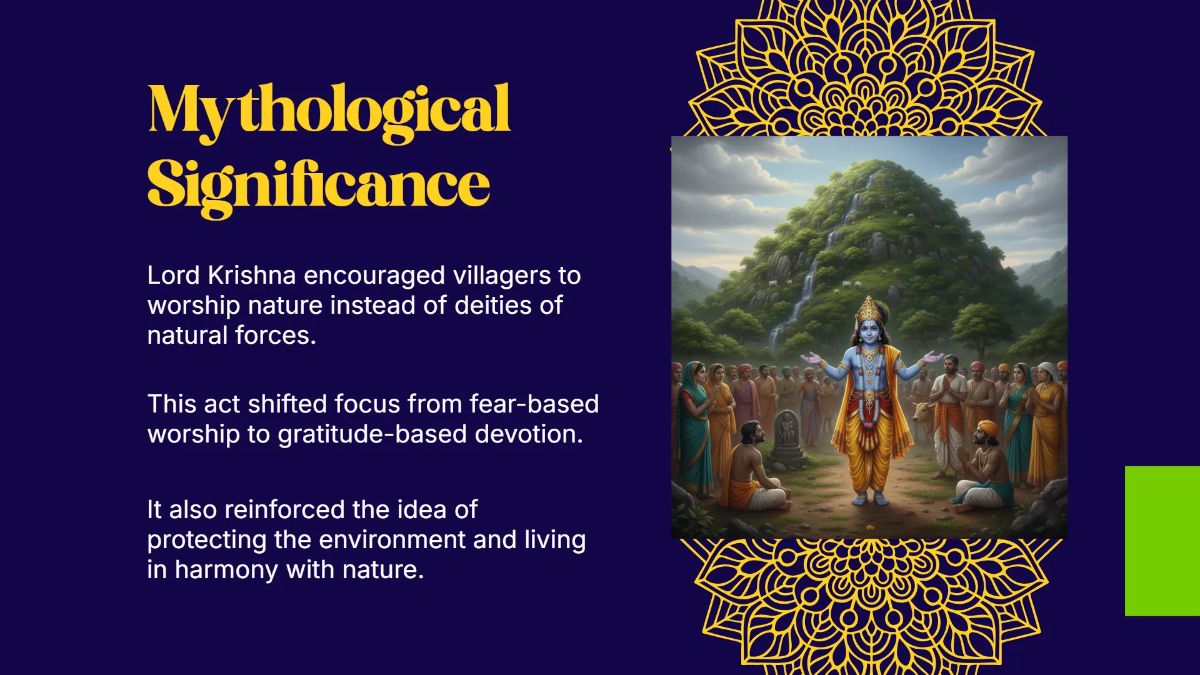 Free Govardhan Puja Presentation Template to Edit Online