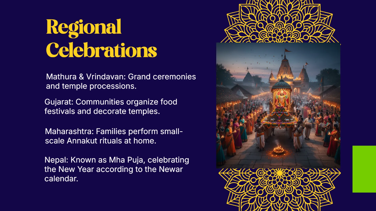 Free Govardhan Puja Presentation Template to Edit Online