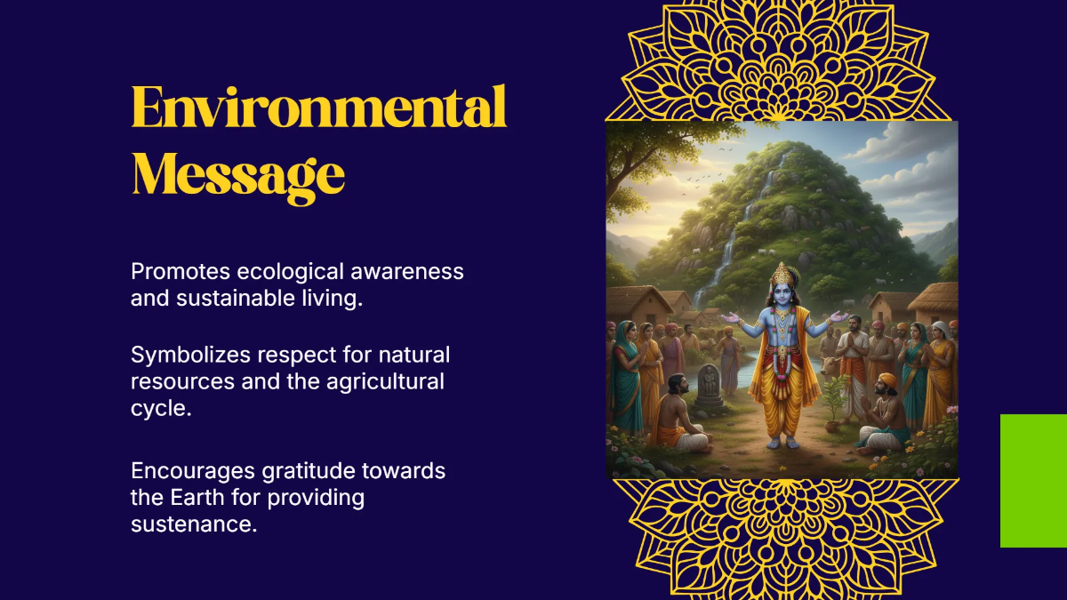 Free Govardhan Puja Presentation Template to Edit Online