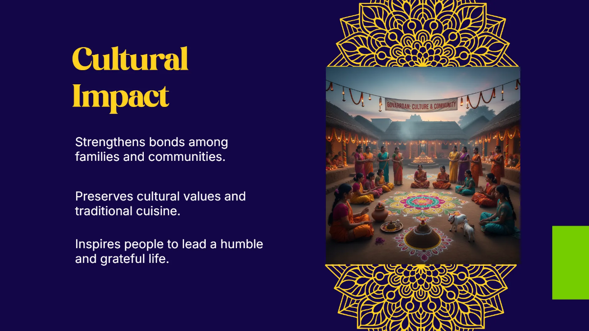 Free Govardhan Puja Presentation Template to Edit Online