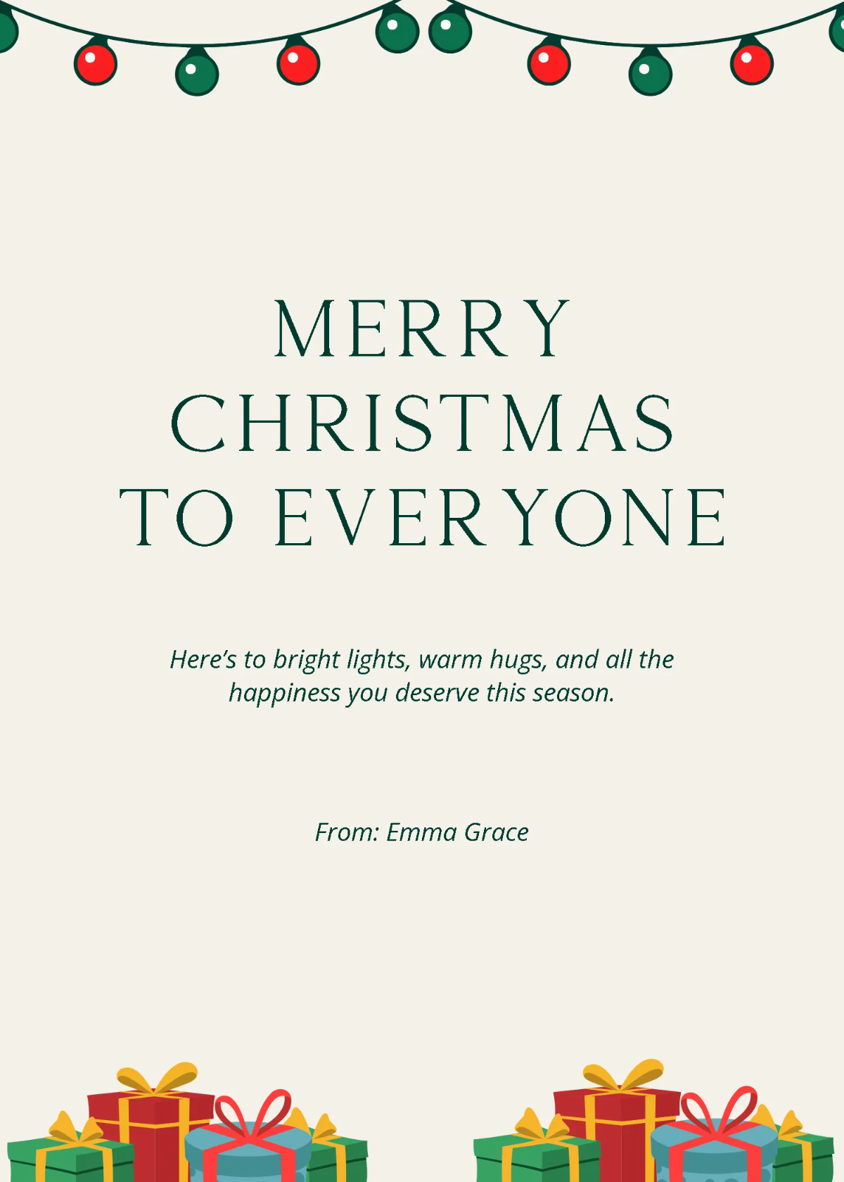 Free Festive Holiday Greeting Template to Edit Online
