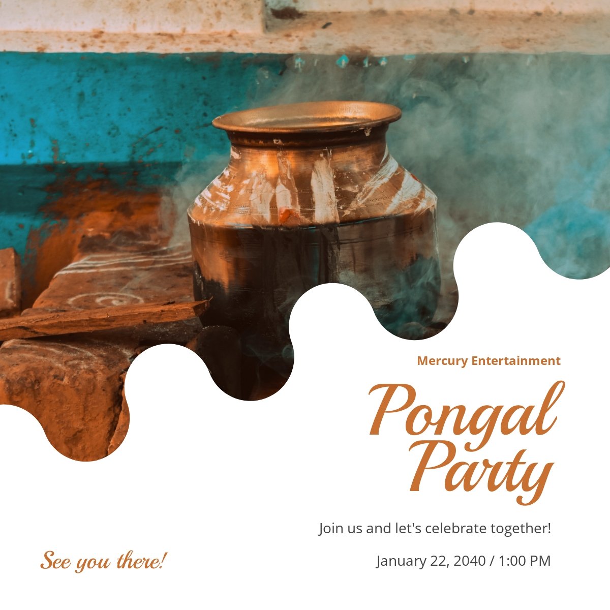 Free Pongal Event Linkedin Post Template