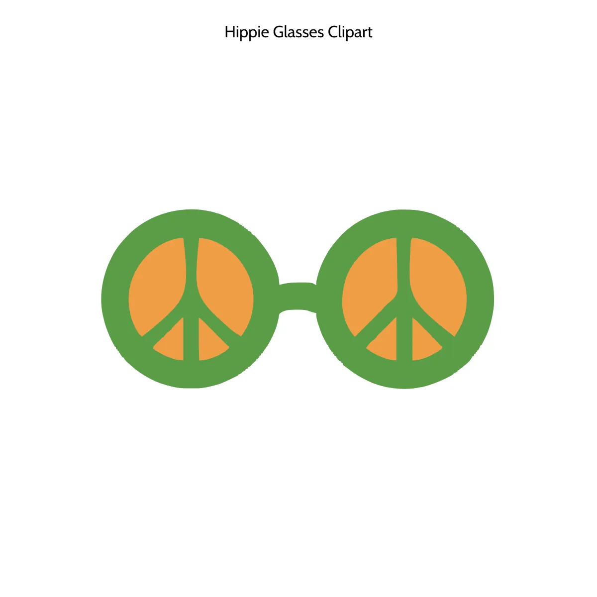 Free Hippie Glasses Clipart Template