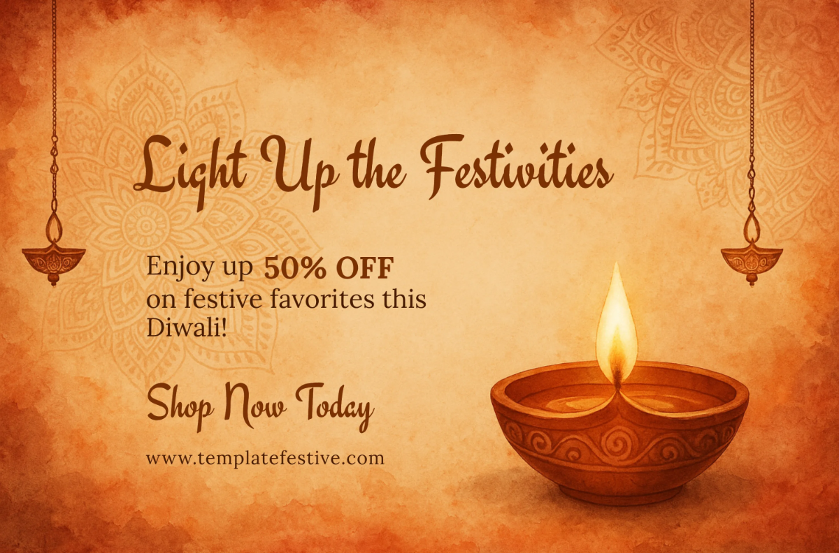 Free Vintage Diwali Banner Template to Edit Online