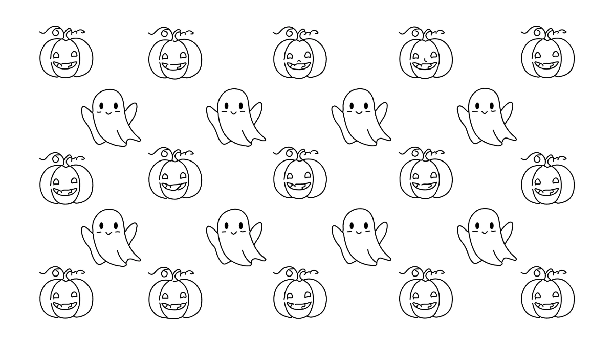 Free Cute Halloween Color Page Background Template to Edit Online