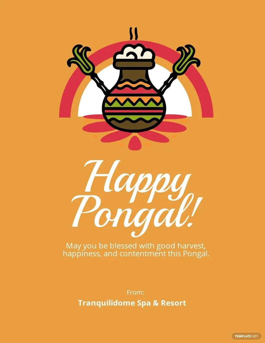 Free Pongal Quote Flyer Template