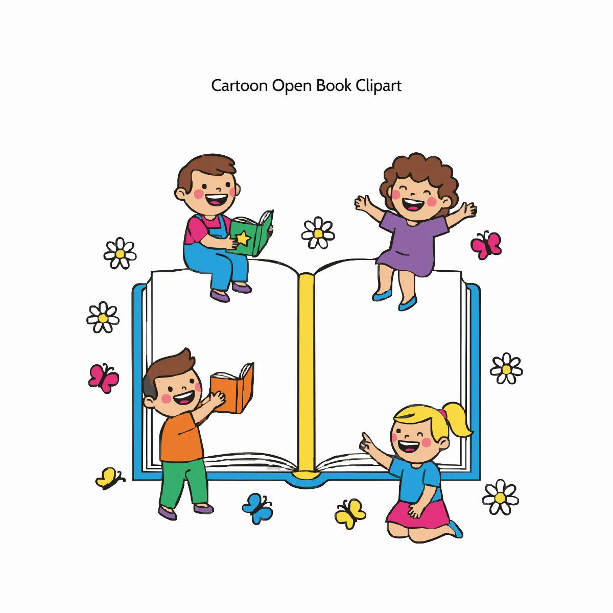 Free Cartoon Open Book Clipart Template to Edit Online Free Cartoon Open Book Clipart Template to Edit Online