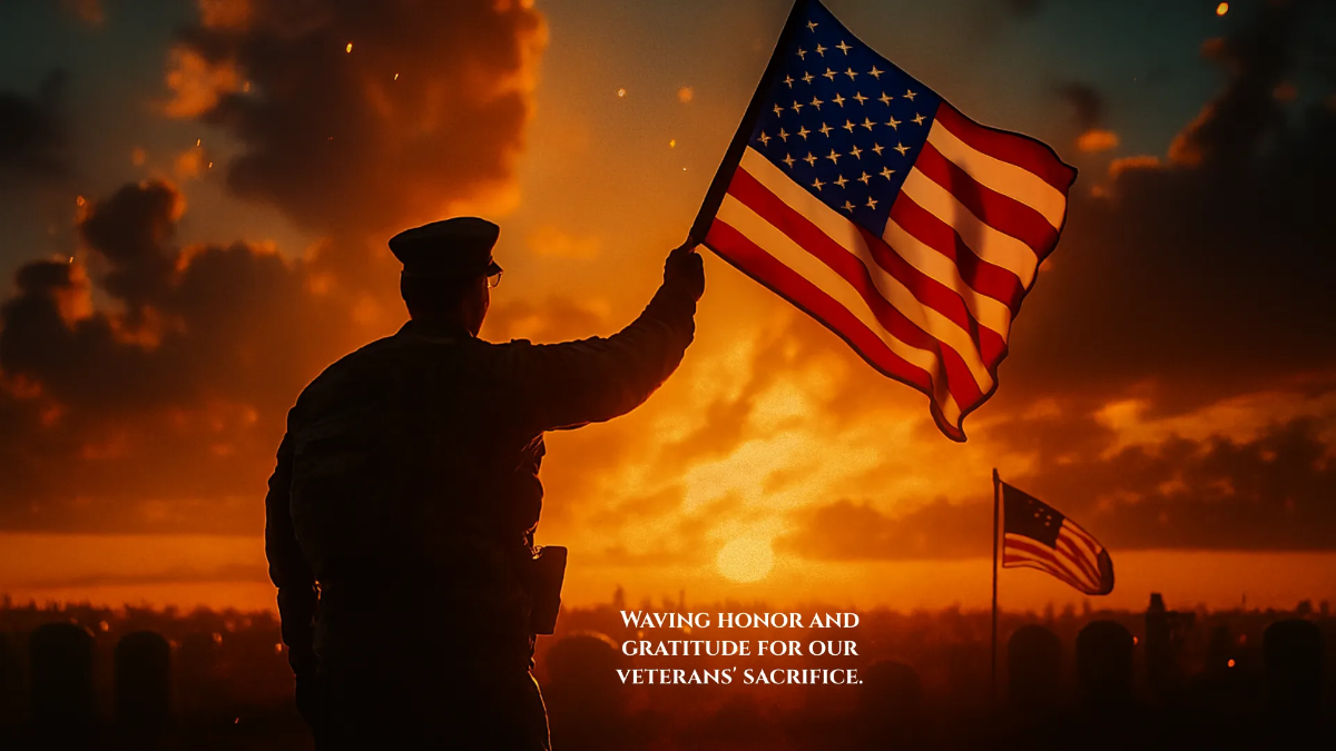 Free Veterans' Day Flag Background Template to Edit Online