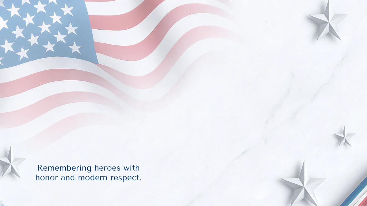 Free Modern Veterans' Memorial Day Background Template to Edit Online