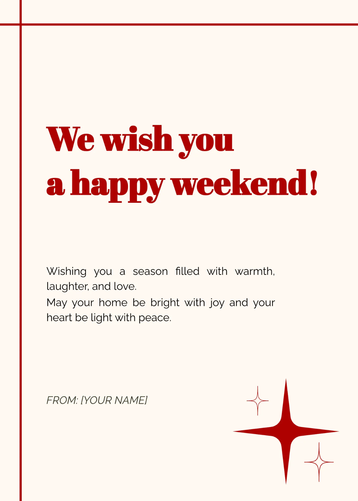 Free Word Happy Holiday Wishes Template to Edit Online