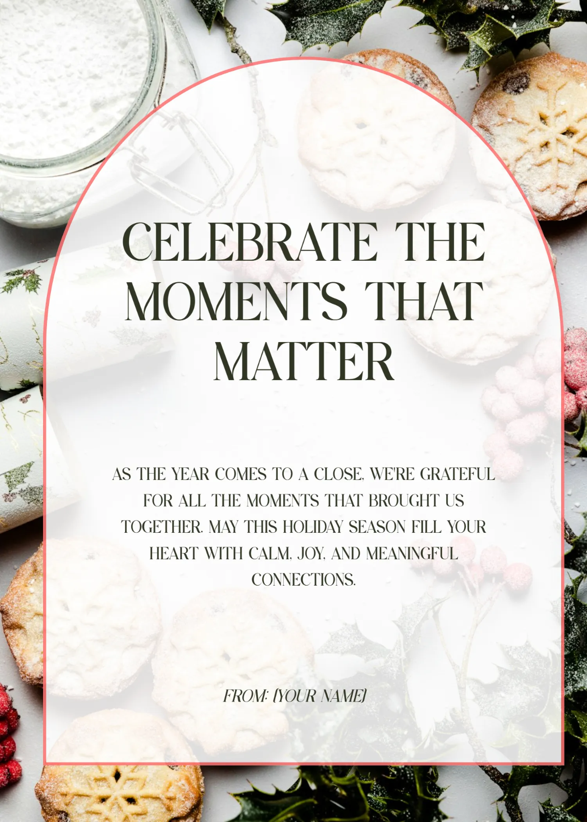 Free Modern Happy Holiday Wishes Template to Edit Online