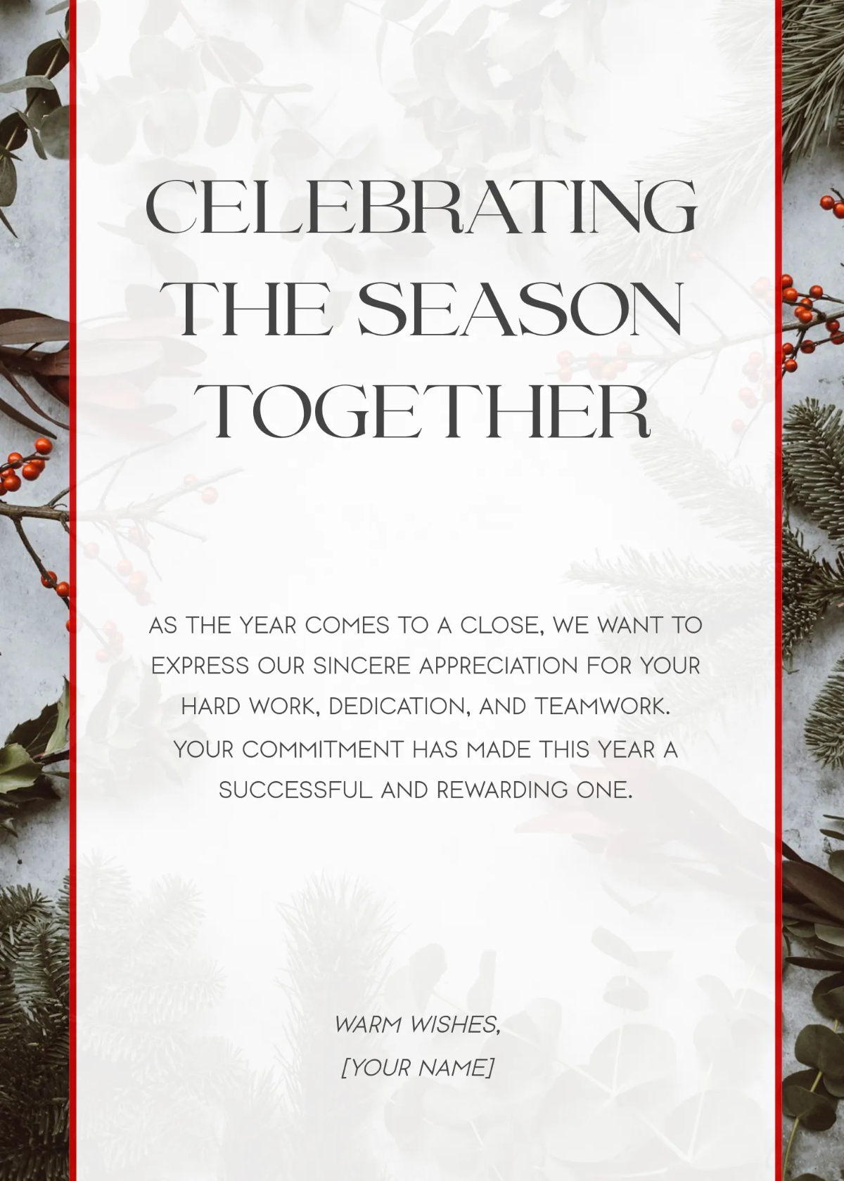 Free Office Happy Holiday Wishes Template to Edit Online