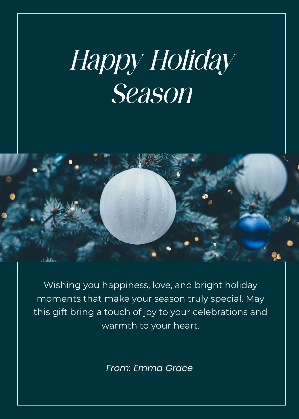 Free Happy Holiday Season Wishes Template to Edit Online