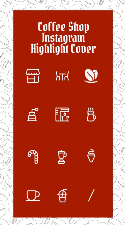 Free Coffee Shop Instagram Highlight Cover Template to Edit Online