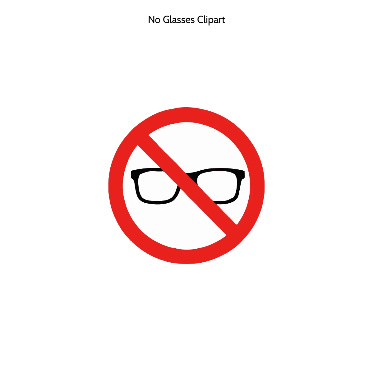 Free No Glasses Clipart Template