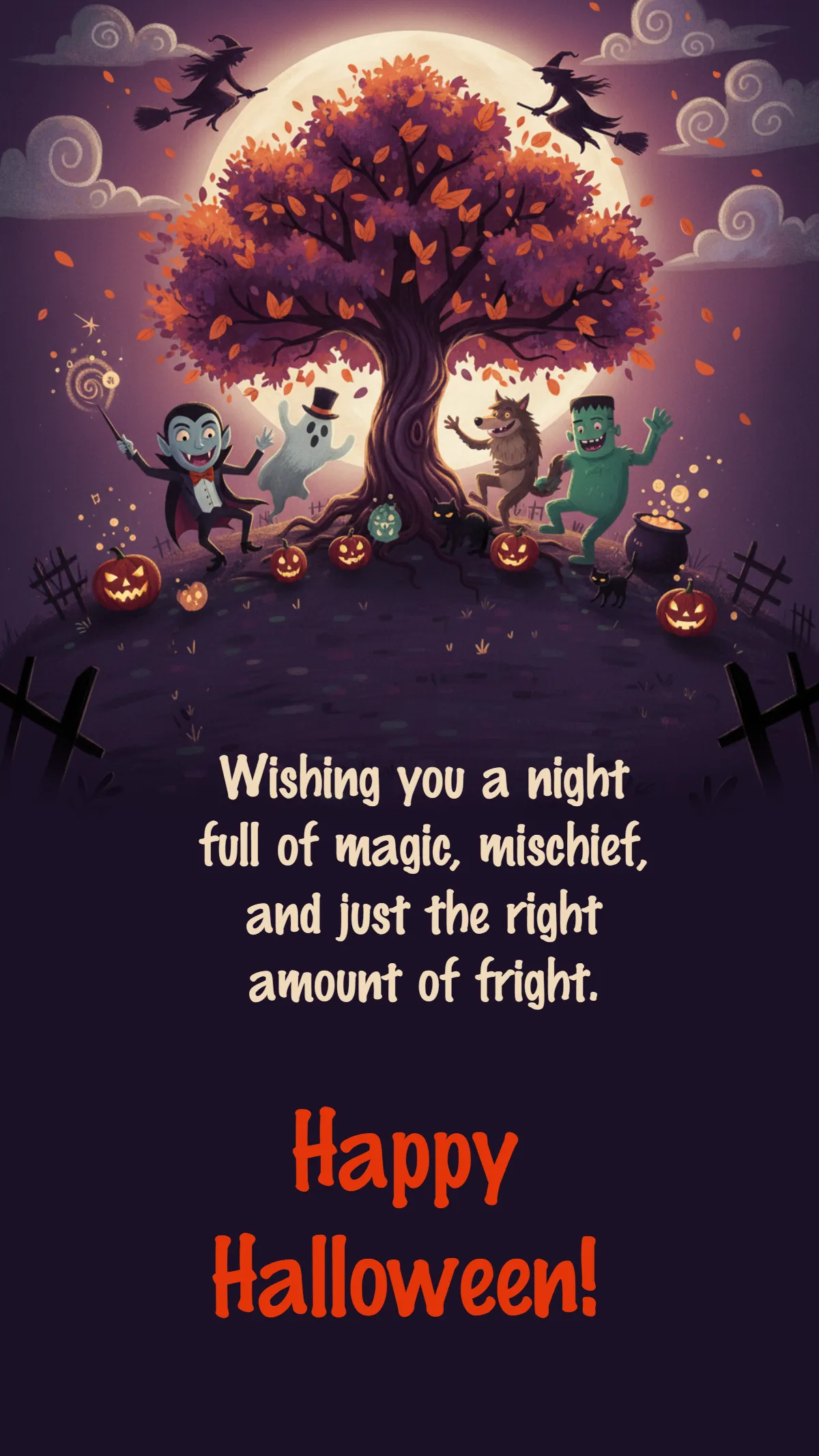 Free Halloween Wallpaper Greeting Quote Template to Edit Online