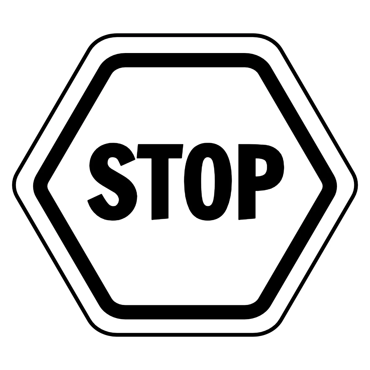 Free Black and White Stop Sign Template to Edit Online
