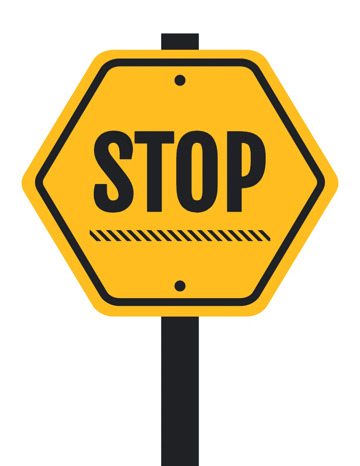 Free Yellow Stop Sign Template to Edit Online