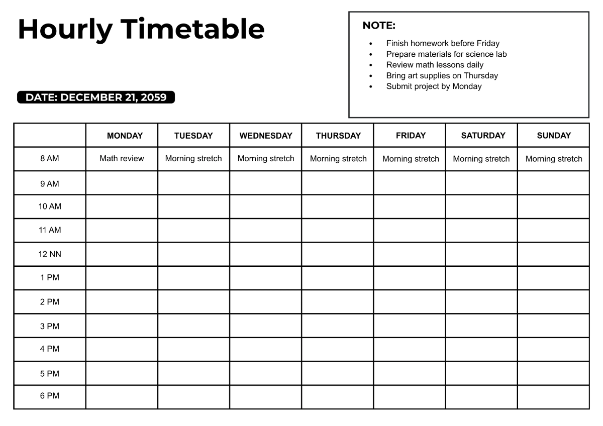 Free Classroom Timetable Template to Edit Online Free Classroom Timetable Template to Edit Online