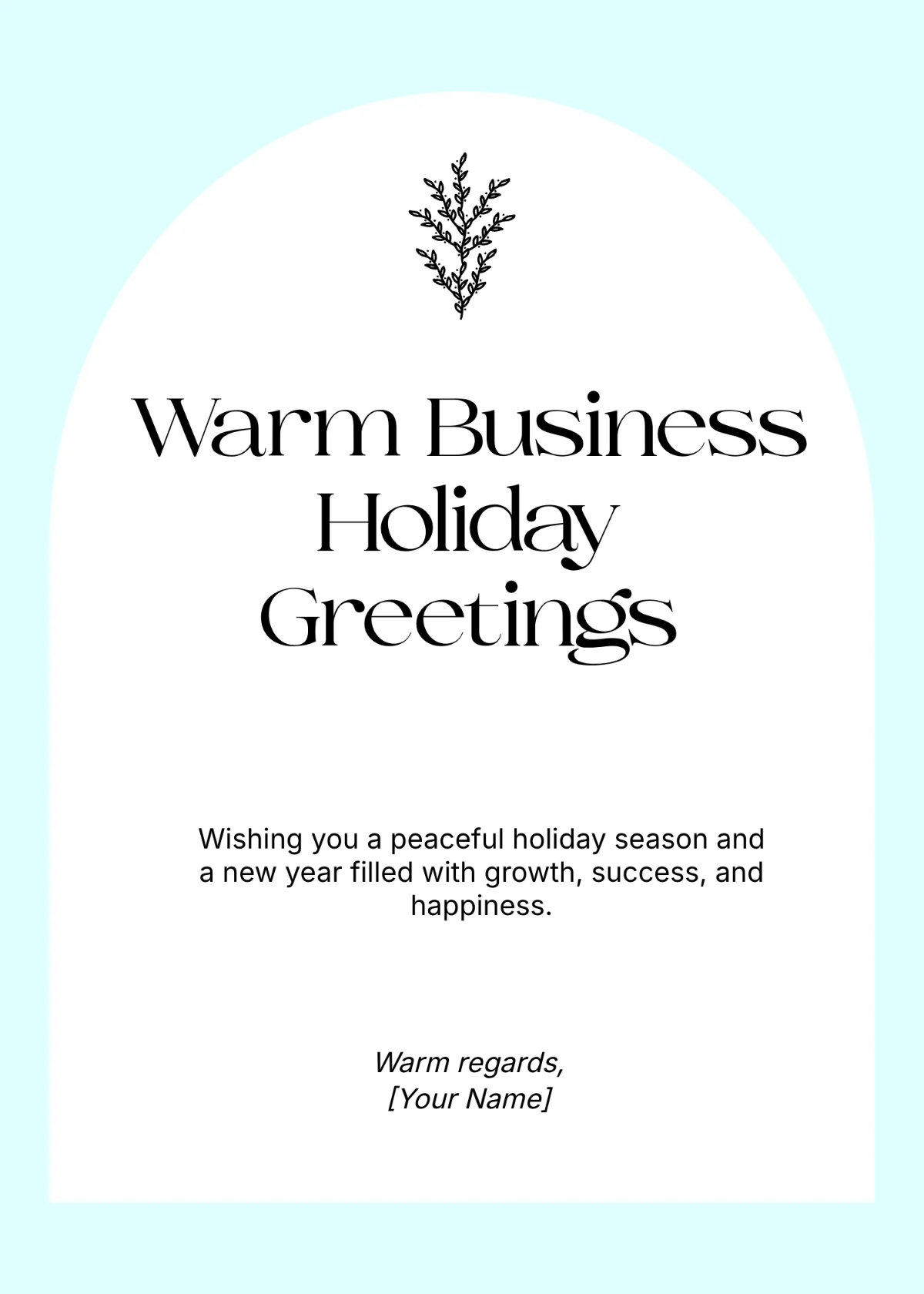 Free Business Happy Holiday Wishes Template to Edit Online