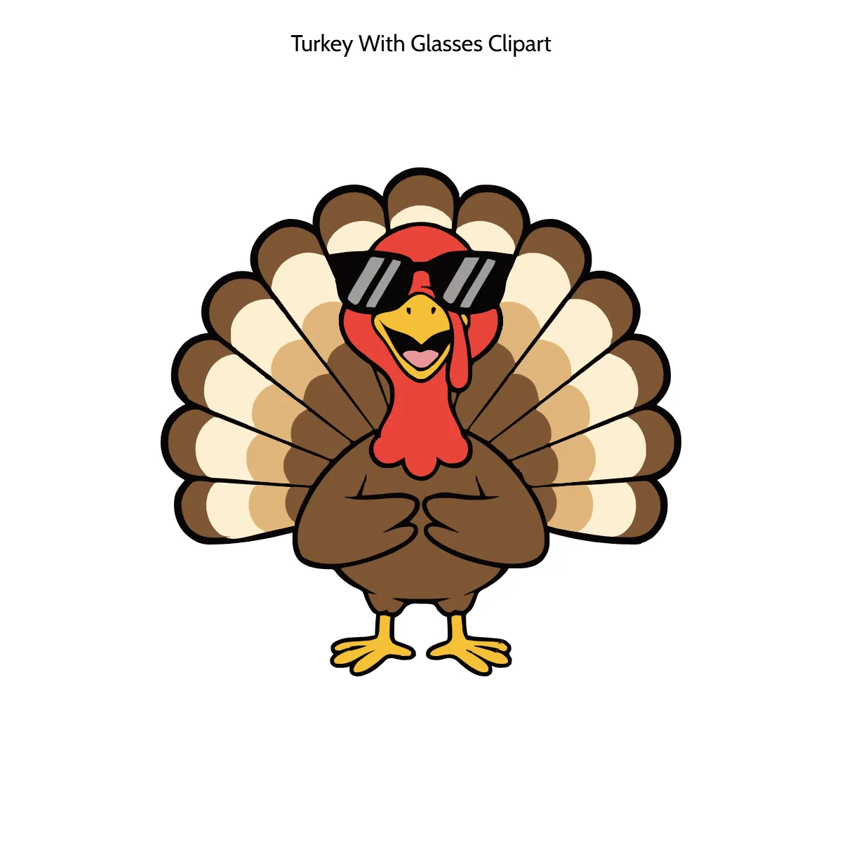 Free Turkey With Glasses Clipart Template to Edit Online Free Turkey With Glasses Clipart Template to Edit Online