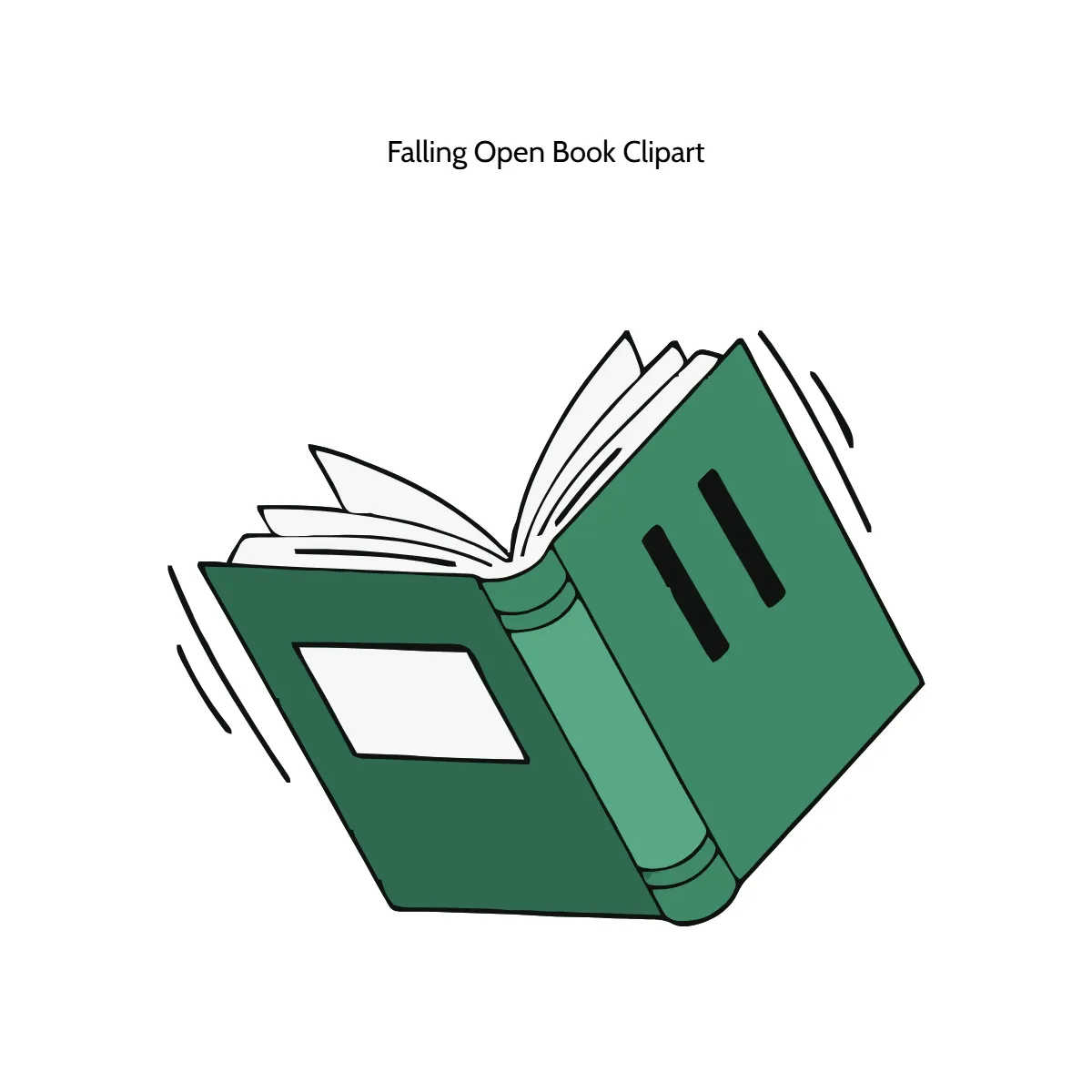 Free Falling Open Book Vector Clipart (PNG, SVG) to Edit Online