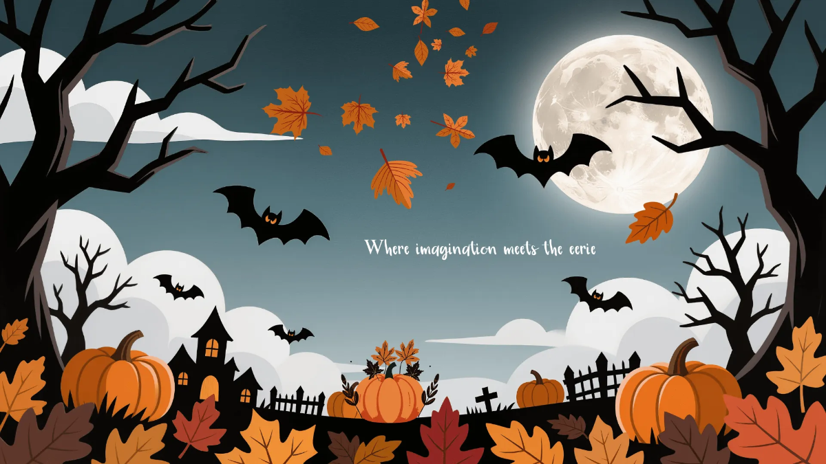 Free Scary Fall Halloween Desktop Wallpaper Template to Edit Online