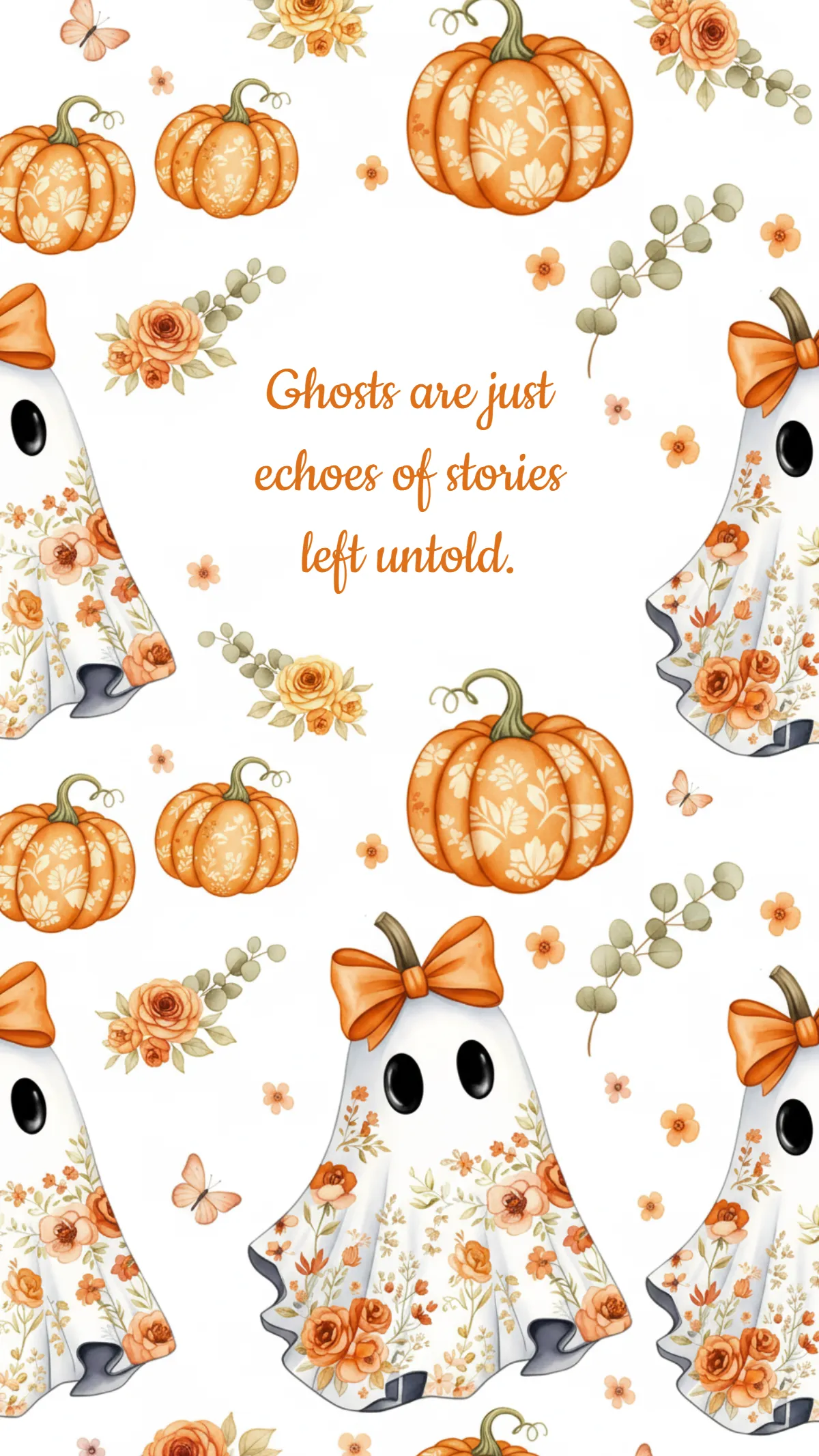 Free Ghost Halloween Wallpaper Quote Template to Edit Online