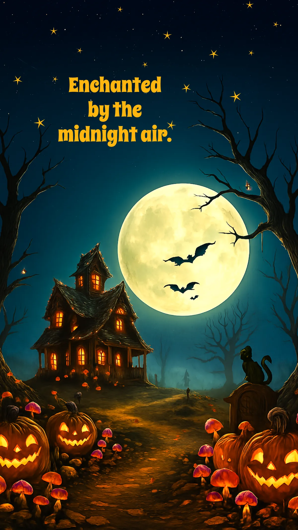 Free Dark Halloween Wallpaper Quote Template to Edit Online