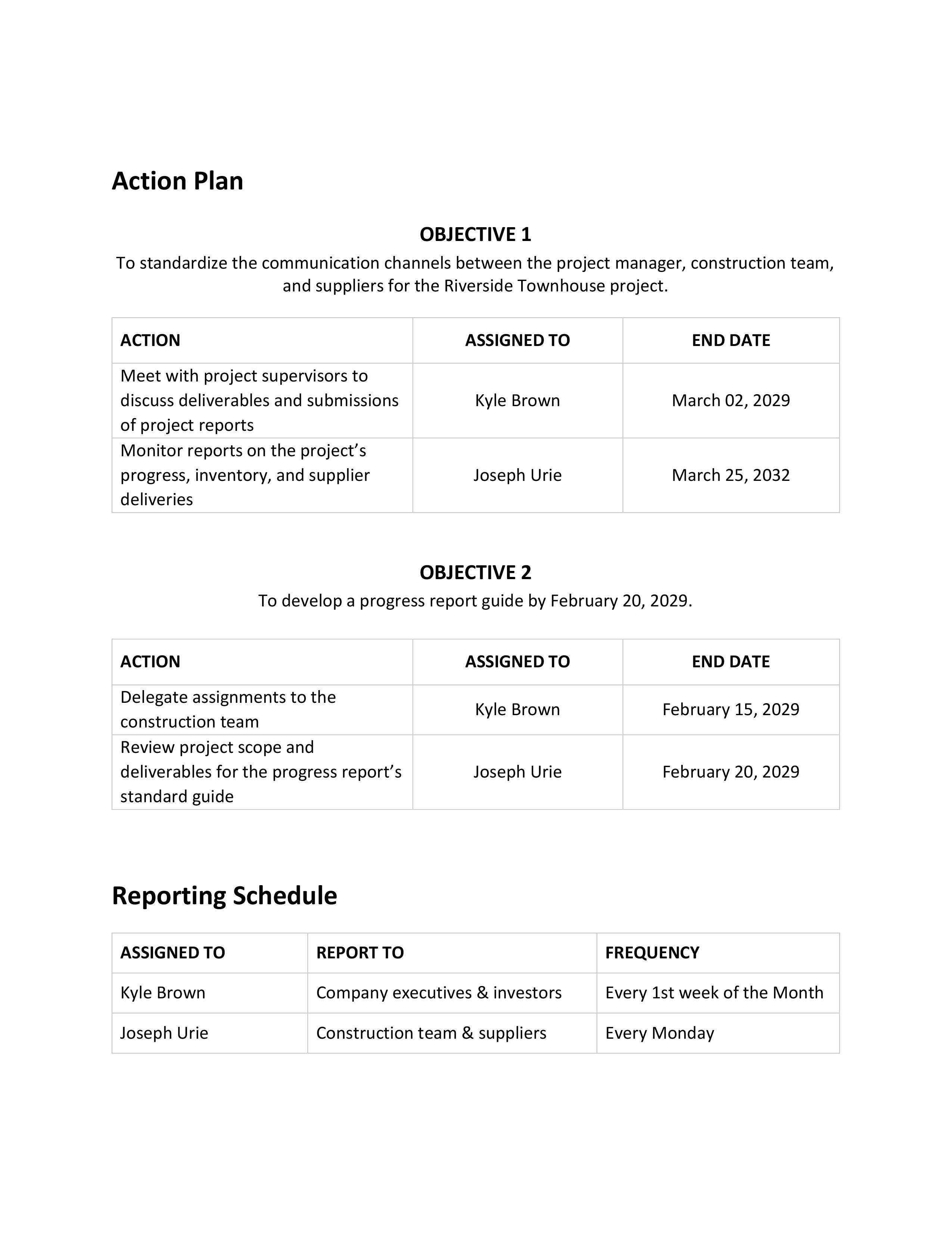 Project Communication Plan Template - Google Docs, Word, Apple Pages ...