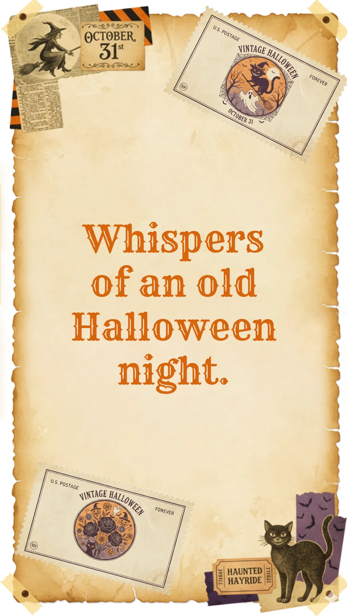 Free Vintage Halloween Mobile Background Template to Edit Online Free Vintage Halloween Mobile Background Template to Edit Online
