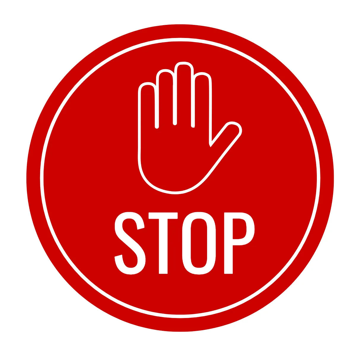 Free Hand Symbol Stop Sign Template to Edit Online
