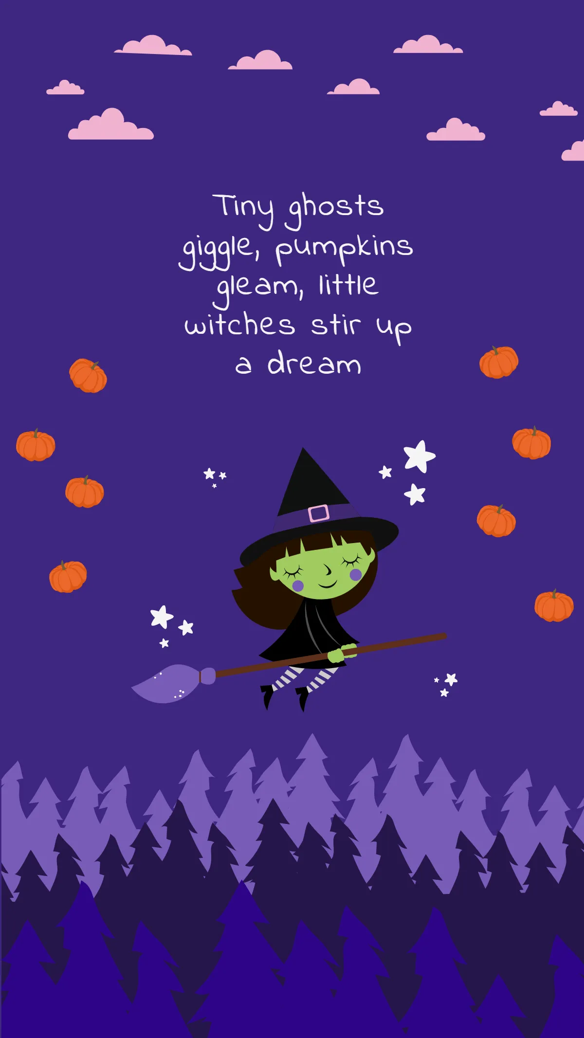Cute Halloween Mobile Background Template to Download Cute Halloween Mobile Background Template to Download
